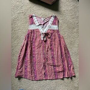 Hem & Thread Pink and Purple Patterned Top